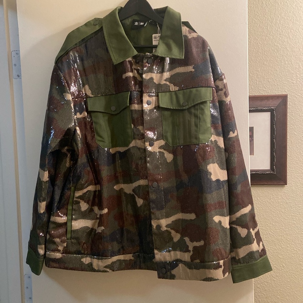 Adidas X Ivy Park Unisex Camouflage Sequin Jacket